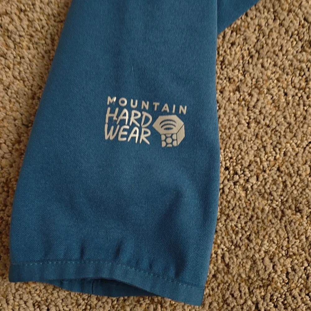 Mountain Hardwear Men's Fleece Jacket Blue Full Zip Size Large Outdoor